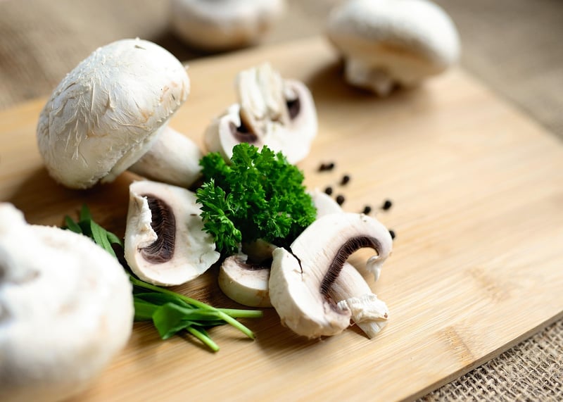Mushrooms and Parmesan Cheese